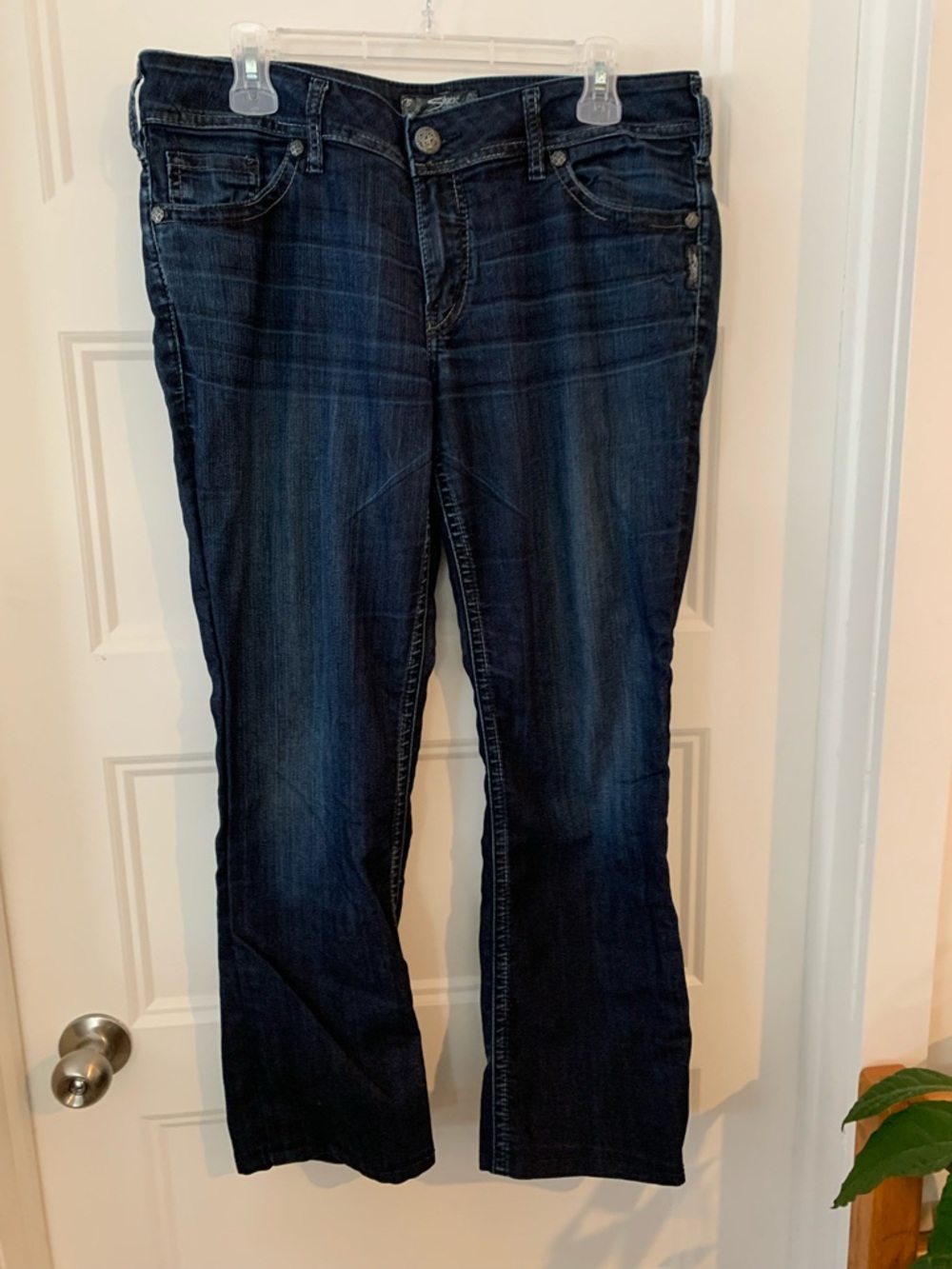 Silver jeans collection , Women's Dark Blue Straight-Leg Jeans regular size 33